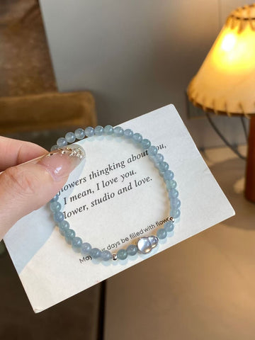 Sky blue jade bracelet